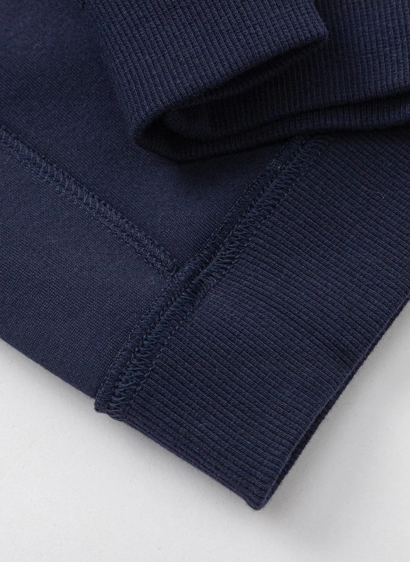 Balabala Dark Blue Kids Boys Lapel Sweatshirt for Men | Best Price UAE